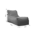 Bean bag lounger Lara Pakoworld 100% waterproof anthracite - Слика 6