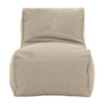 Lara bean bag-lounger fabric in beige color - Image 2