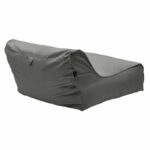 Leandro waterproof bean bag-lounger in dark grey color - Image 3