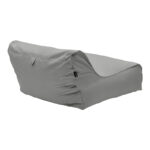 Leandro 100% waterproof bean bag-lounger in dark grey color 105x110x60cm - Image 2