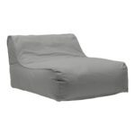 Leandro 100% waterproof bean bag-lounger in dark grey color 105x110x60cm