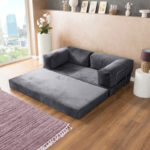 2-seater Perdian fabric in grey color - Image 2