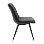 Chair Nely metal dark grey pu black - Слика 3
