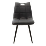 Chair Nely metal dark grey pu black - Слика 4