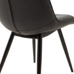 Chair Nely metal dark grey pu black - Слика 6