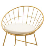 Seth chair golden metal wire with white pvc cushion - Image 6