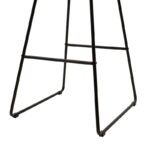 Seth bar stool black metal wire with black pvc cushion - Слика 6