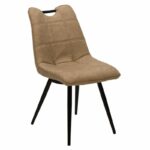 Chair Nely PU beige antique-black leg