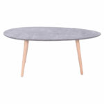Coffee table HAMILTON grey cement-natural  98x60x38cm - Image 3