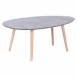 Coffee table HAMILTON grey cement-natural  98x60x38cm - Image 4