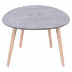 Coffee table HAMILTON grey cement-natural  98x60x38cm - Image 5