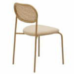 James stackeble chair pe rattan fabric beige-metal natural - Слика 2