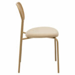 James stackeble chair pe rattan fabric beige-metal natural - Слика 3