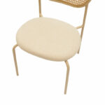 James stackeble chair pe rattan fabric beige-metal natural - Слика 5