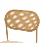 James stackeble chair pe rattan fabric beige-metal natural - Слика 6