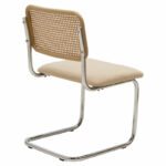 Chair Lusy pe fabric beige-chrome base - Слика 2