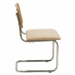 Chair Lusy pe fabric beige-chrome base - Слика 3
