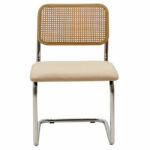 Chair Lusy pe fabric beige-chrome base - Слика 4