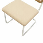 Chair Lusy pe fabric beige-chrome base - Слика 5