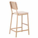 Bar stool Cecilia metal natural-fabric beige - Слика 2