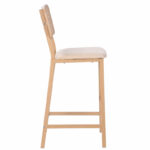 Bar stool Cecilia metal natural-fabric beige - Слика 3