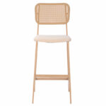 Bar stool Cecilia metal natural-fabric beige - Слика 4