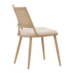 Giulia chair pe rattan fabric beige-metal natural 49x52x80cm - Image 2