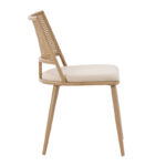 Giulia chair pe rattan fabric beige-metal natural 49x52x80cm - Image 3