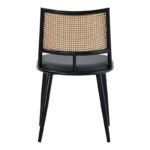 Giulia chair pe rattan beige-pu black grey-metal black 49x52x80cm - Слика 5