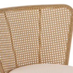 Daniele chair pe rattan beige-fabric beige-metal natural 46.5x57.5x77.5cm - Слика 6