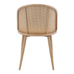 Riccardo chair pe rattan beige-fabric beige-metal natural 56x52x82cm - Слика 5