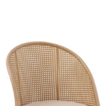 Riccardo chair pe rattan beige-fabric beige-metal natural 56x52x82cm - Слика 6