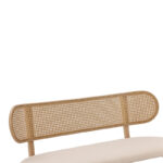 2 seater sofa Enrico chair pe rattan beige-fabric beige-metal natural 121x51.5x75cm - Слика 6