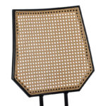 Bar stool Camilla pe rattan natural-pu black-metal black 47.5x58x117cm - Слика 6