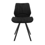 Chair Sabia velvet black-black metal leg 46x55x80cm - Слика 3
