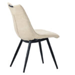 Chair Nely pu light beige-black metal leg 45x61x85cm - Image 2