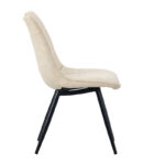 Chair Nely pu light beige-black metal leg 45x61x85cm - Image 4