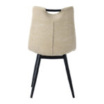 Chair Nely pu light beige-black metal leg 45x61x85cm - Image 5