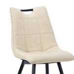 Chair Nely pu light beige-black metal leg 45x61x85cm - Image 6