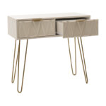 Console Isla in white painting - golden color 80x39x74cm - Слика 2