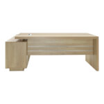 Reversible professional Amazon work desk by Pakoworld in natural shade, 200x170x75 cm. - Image 3