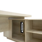 Reversible professional Amazon work desk by Pakoworld in natural shade, 200x170x75 cm. - Image 6