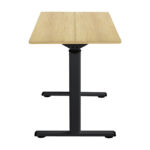 Height adjustable work desk with Karla sonoma-black 120x60x72/115cm - Слика 2