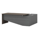 Work desk professional left corner Denith charcoal-walnut 220x180x75cm - Слика 2