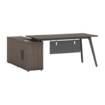 Work reversible desk professional Denith charcoal-walnut 160x140x75cm - Слика 2