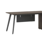 Work reversible desk professional Denith charcoal-walnut 200x160x75cm - Слика 4