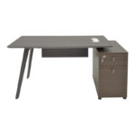 Work professional desk Denith charcoal-walnut 160x75x75cm - Слика 2