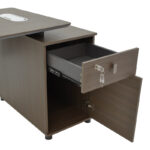 Work professional desk Denith charcoal-walnut 160x75x75cm - Слика 4