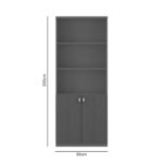 Bookcase professional Denith dark grey 80x40x200cm - Слика 5