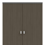 Office bookcase professional Denith dark grey-walnut 80x40x200cm - Слика 3